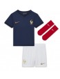 Frankreich Aurelien Tchouameni #8 Heimtrikotsatz für Kinder WM 2022 Kurzarm (+ Kurze Hosen)